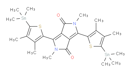 3,6-bis(3,4-dimethyl-5-(trimethylstannyl)thiophen-2-yl)-2,5-dimethylpyrrolo[3,4-c]pyrrole-1,4(2H,5H)-dione