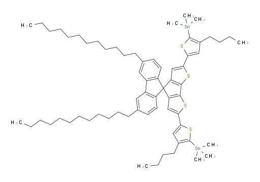 (5,5'-(3',6'-didodecylspiro[cyclopenta[1,2-b:5,4-b']dithiophene-4,9'-fluorene]-2,6-diyl)bis(3-butylthiophene-5,2-diyl))bis(trimethylstannane)