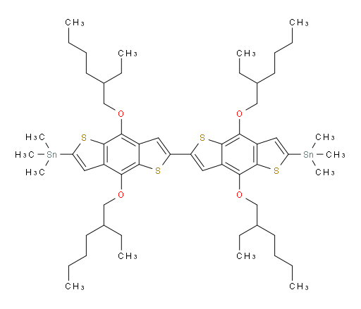 (4,4',8,8'-tetrakis((2-ethylhexyl)oxy)-[2,2'-bibenzo[1,2-b:4,5-b']dithiophene]-6,6'-diyl)bis(trimethylstannane)