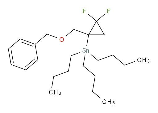 (1-((benzyloxy)methyl)-2,2-difluorocyclopropyl)tributylstannane