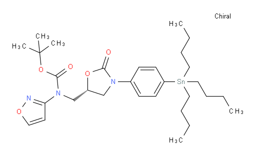 (R)-tert-butyl isoxazol-3-yl((2-oxo-3-(4-(tributylstannyl)phenyl)oxazolidin-5-yl)methyl)carbamate