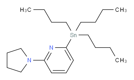 2-(pyrrolidin-1-yl)-6-(tributylstannyl)pyridine
