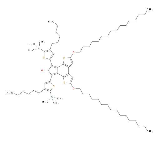 2,5-bis(hexadecyloxy)-7,9-bis(4-hexyl-5-(trimethylstannyl)thiophen-2-yl)-8H-indeno[4,5-b:7,6-b']dithiophen-8-one