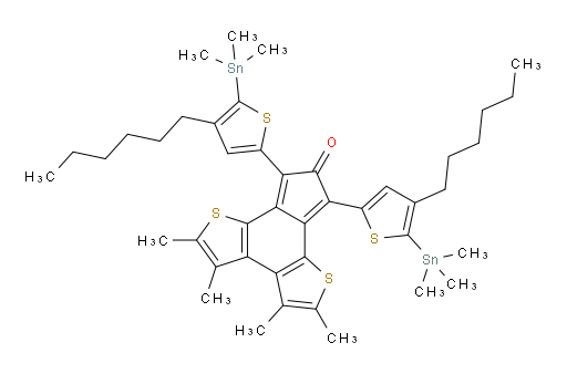 7,9-bis(4-hexyl-5-(trimethylstannyl)thiophen-2-yl)-2,3,4,5-tetramethyl-8H-indeno[4,5-b:7,6-b']dithiophen-8-one