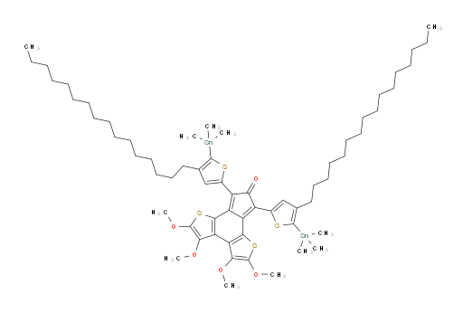 7,9-bis(4-hexadecyl-5-(trimethylstannyl)thiophen-2-yl)-2,3,4,5-tetramethoxy-8H-indeno[4,5-b:7,6-b']dithiophen-8-one