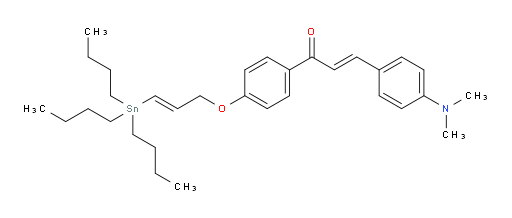 (E)-3-(4-(dimethylamino)phenyl)-1-(4-(((E)-3-(tributylstannyl)allyl)oxy)phenyl)prop-2-en-1-one