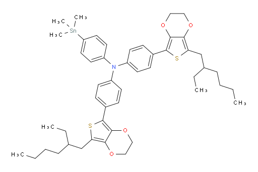 4-(7-(2-ethylhexyl)-2,3-dihydrothieno[3,4-b][1,4]dioxin-5-yl)-N-(4-(7-(2-ethylhexyl)-2,3-dihydrothieno[3,4-b][1,4]dioxin-5-yl)phenyl)-N-(4-(trimethylstannyl)phenyl)aniline