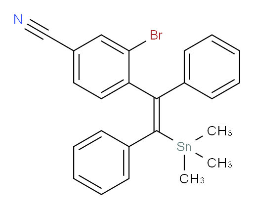 (E)-3-bromo-4-(1,2-diphenyl-2-(trimethylstannyl)vinyl)benzonitrile