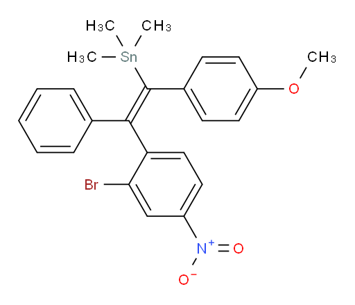 (E)-(2-(2-bromo-4-nitrophenyl)-1-(4-methoxyphenyl)-2-phenylvinyl)trimethylstannane