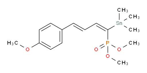dimethyl ((1E,3E)-4-(4-methoxyphenyl)-1-(trimethylstannyl)buta-1,3-dien-1-yl)phosphonate