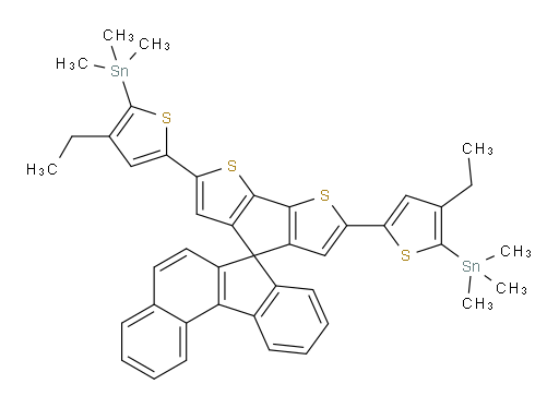 2',6'-bis(4-ethyl-5-(trimethylstannyl)thiophen-2-yl)spiro[benzo[c]fluorene-7,4'-cyclopenta[1,2-b:5,4-b']dithiophene]