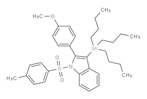 2-(4-methoxyphenyl)-1-tosyl-3-(tributylstannyl)-1H-indole