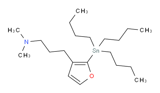 N,N-dimethyl-3-(2-(tributylstannyl)furan-3-yl)propan-1-amine