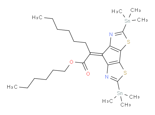 hexyl 2-(2,5-bis(trimethylstannyl)-7H-cyclopenta[1,2-d:4,3-d']bis(thiazole)-7-ylidene)octanoate