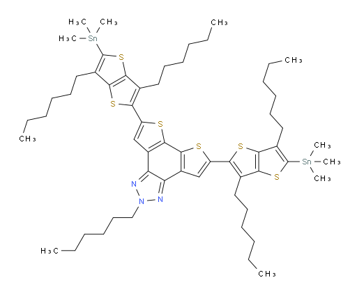 5,8-bis(3,6-dihexyl-5-(trimethylstannyl)thieno[3,2-b]thiophen-2-yl)-2-hexyl-2H-dithieno[3',2':3,4;2'',3'':5,6]benzo[1,2-d][1,2,3]triazole