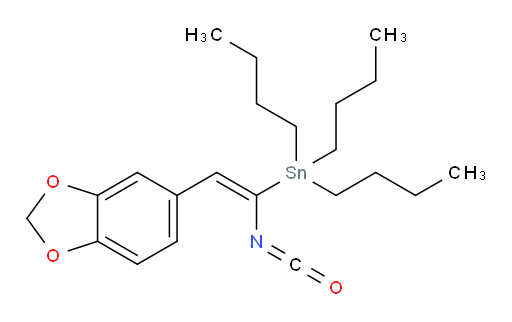 (E)-(2-(benzo[d][1,3]dioxol-5-yl)-1-isocyanatovinyl)tributylstannane