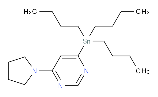 4-(pyrrolidin-1-yl)-6-(tributylstannyl)pyrimidine