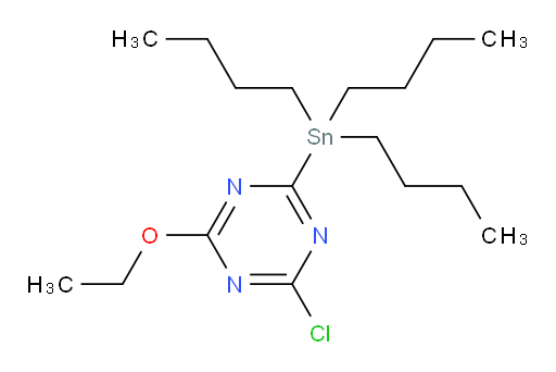 2-chloro-4-ethoxy-6-(tributylstannyl)-1,3,5-triazine