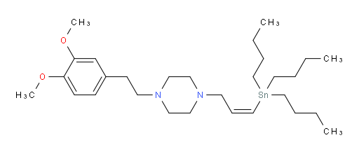(Z)-1-(3,4-dimethoxyphenethyl)-4-(3-(tributylstannyl)allyl)piperazine