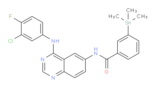N-(4-((3-chloro-4-fluorophenyl)amino)quinazolin-6-yl)-3-(trimethylstannyl)benzamide