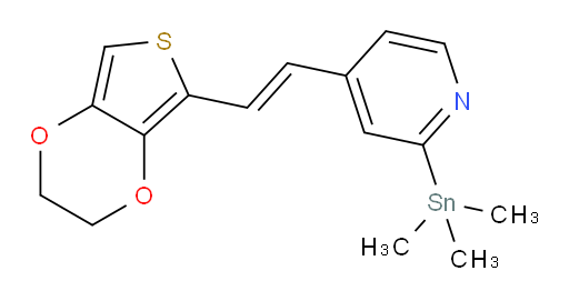 (E)-4-(2-(2,3-dihydrothieno[3,4-b][1,4]dioxin-5-yl)vinyl)-2-(trimethylstannyl)pyridine