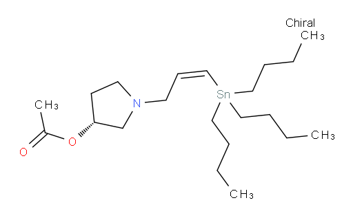 (R,Z)-1-(3-(tributylstannyl)allyl)pyrrolidin-3-yl acetate