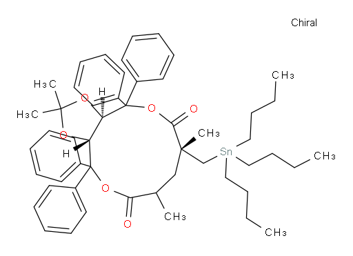 (3aR,7R,12aR)-2,2,7,9-tetramethyl-4,4,12,12-tetraphenyl-7-((tributylstannyl)methyl)tetrahydro-3aH-[1,3]dioxolo[4,5-c][1,6]dioxacycloundecine-6,10(4H,7H)-dione