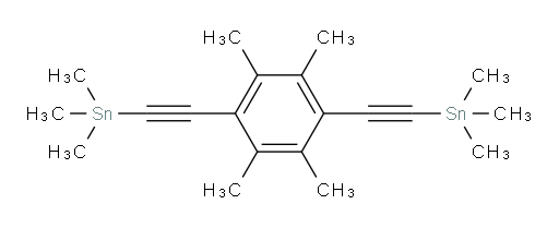((2,3,5,6-tetramethyl-1,4-phenylene)bis(ethyne-2,1-diyl))bis(trimethylstannane)