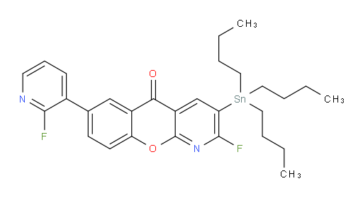 2-fluoro-7-(2-fluoropyridin-3-yl)-3-(tributylstannyl)-5H-chromeno[2,3-b]pyridin-5-one