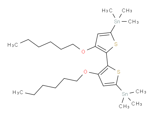 (3,3'-双(己氧基)-[2,2'-联噻吩]-5,5'-二基)双(三甲基锡烷)