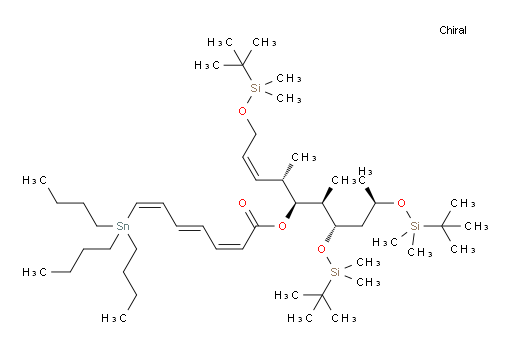 (2Z,4E,6Z)-(8S,9S,10R,11S,13R,Z)-11-((叔丁基二甲基sil氧基))-2,2,3,3,8,10,13,15,15,16,16-十一甲基-4,14-二氧杂-3,15-二硅杂十七烷-6-烯-9-基 7-(三丁基锡基)庚-2,4,6-三烯酸酯