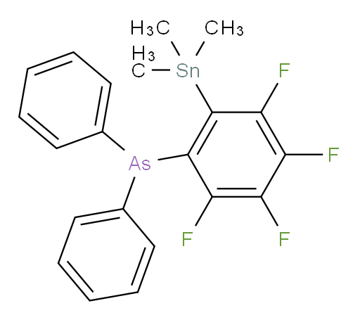 diphenyl(2,3,4,5-tetrafluoro-6-(trimethylstannyl)phenyl)arsine