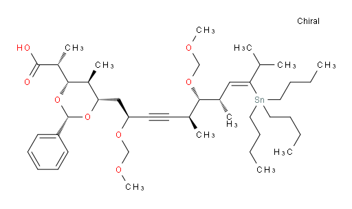 (R)-2-((2S,4S,5S,6S)-6-((2S,5S,6R,7S,Z)-2,6-bis(methoxymethoxy)-5,7,10-trimethyl-9-(tributylstannyl)undec-8-en-3-yn-1-yl)-5-methyl-2-phenyl-1,3-dioxan-4-yl)propanoic acid