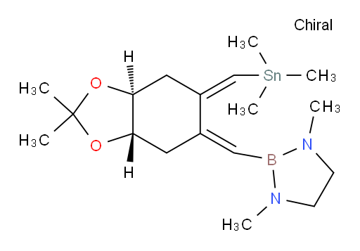 2-((Z)-((3aS,7aS,Z)-2,2-二甲基-6-((三甲基锡基)亚甲基)四氢苯并[d][1,3]二氧杂环戊烯-5(6H)-亚基)甲基)-1,3-二甲基-1,3,2-二氮杂boroli二ne