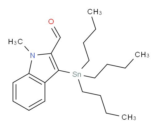 1-甲基-3-(三丁基锡基)-1H-吲哚-2-甲醛