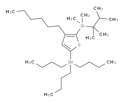 (2,3-dimethylbutan-2-yl)(3-hexyl-5-(tributylstannyl)thiophen-2-yl)dimethylsilane