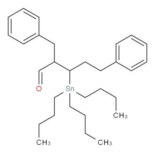 2-benzyl-5-phenyl-3-(tributylstannyl)pentanal
