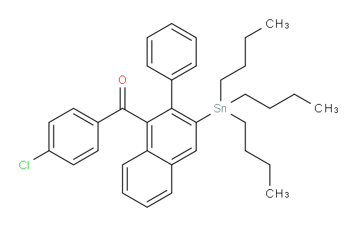 (4-chlorophenyl)(2-phenyl-3-(tributylstannyl)naphthalen-1-yl)methanone