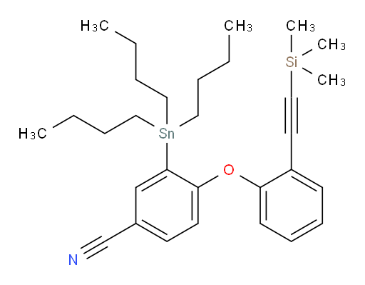 3-(tributylstannyl)-4-(2-((trimethylsilyl)ethynyl)phenoxy)benzonitrile