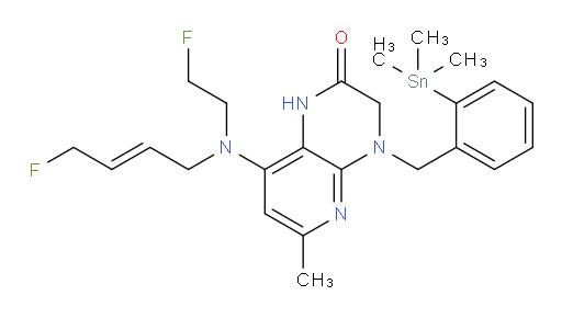 (E)-8-((4-fluorobut-2-en-1-yl)(2-fluoroethyl)amino)-6-methyl-4-(2-(trimethylstannyl)benzyl)-3,4-dihydropyrido[2,3-b]pyrazin-2(1H)-one
