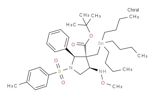 (2S,3S,4R)-tert-butyl 4-(methoxyamino)-2-phenyl-1-tosyl-3-((tributylstannyl)methyl)pyrrolidine-3-carboxylate