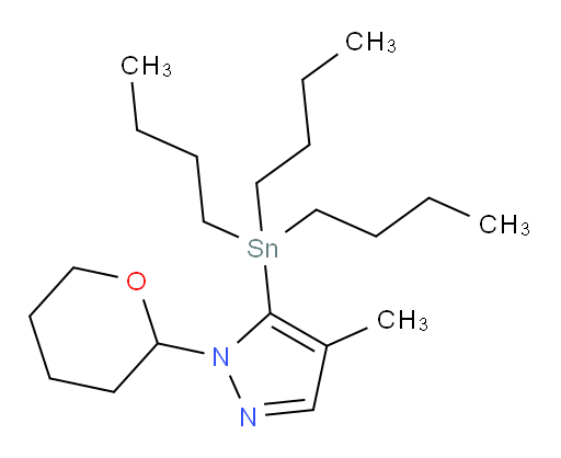 4-methyl-1-(tetrahydro-2H-pyran-2-yl)-5-(tributylstannyl)-1H-pyrazole