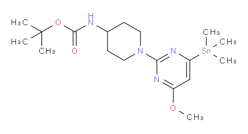 tert-butyl (1-(4-methoxy-6-(trimethylstannyl)pyrimidin-2-yl)piperidin-4-yl)carbamate