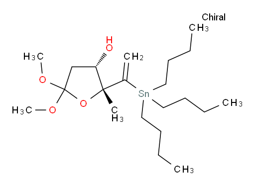 (2R,3S)-5,5-dimethoxy-2-methyl-2-(1-(tributylstannyl)vinyl)tetrahydrofuran-3-ol