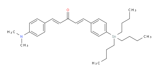 (1E,4E)-1-(4-(二甲胺基)苯基)-5-(4-(三丁基锡基)苯基)戊-1,4-二烯-3-酮