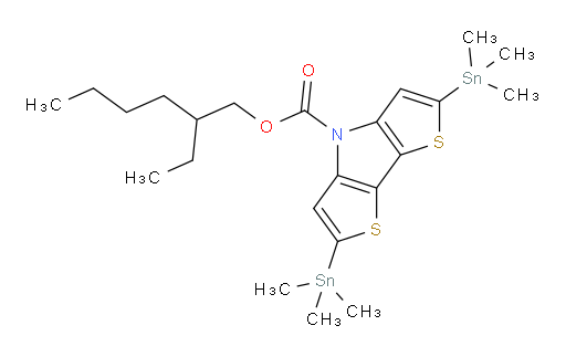2-乙基己基 2,6-双(三甲基锡基)-4H-二噻吩并[3,2-b:2',3'-d]吡咯-4-甲酸酯