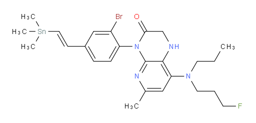(E)-4-(2-溴-4-(2-(三甲基锡基)乙烯基)苯基)-8-((3-氟丙基)(丙基)氨基)-6-甲基-1,2-二氢吡啶并[2,3-b]吡嗪-3(4H)-酮