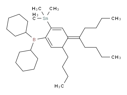 (4-butyl-6-(dicyclohexylboryl)-3-(nonan-5-ylidene)cyclohexa-1,5-dien-1-yl)trimethylstannane