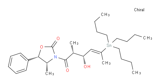 (4R,5S)-3-((2R,3R,E)-3-hydroxy-2-methyl-5-(tributylstannyl)hex-4-enoyl)-4-methyl-5-phenyloxazolidin-2-one