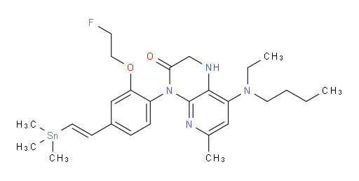 (E)-8-(丁基(乙基)氨基)-4-(2-(2-氟乙氧基)-4-(2-(三甲基锡基)乙烯基)苯基)-6-甲基-1,2-二氢吡啶并[2,3-b]吡嗪-3(4H)-酮
